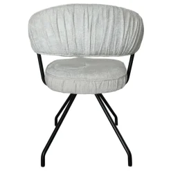 Wohnen Küchenstühle|Esszimmerstühle*Armlehnenstuhl in Beige Chenille - Florina (2er Set)