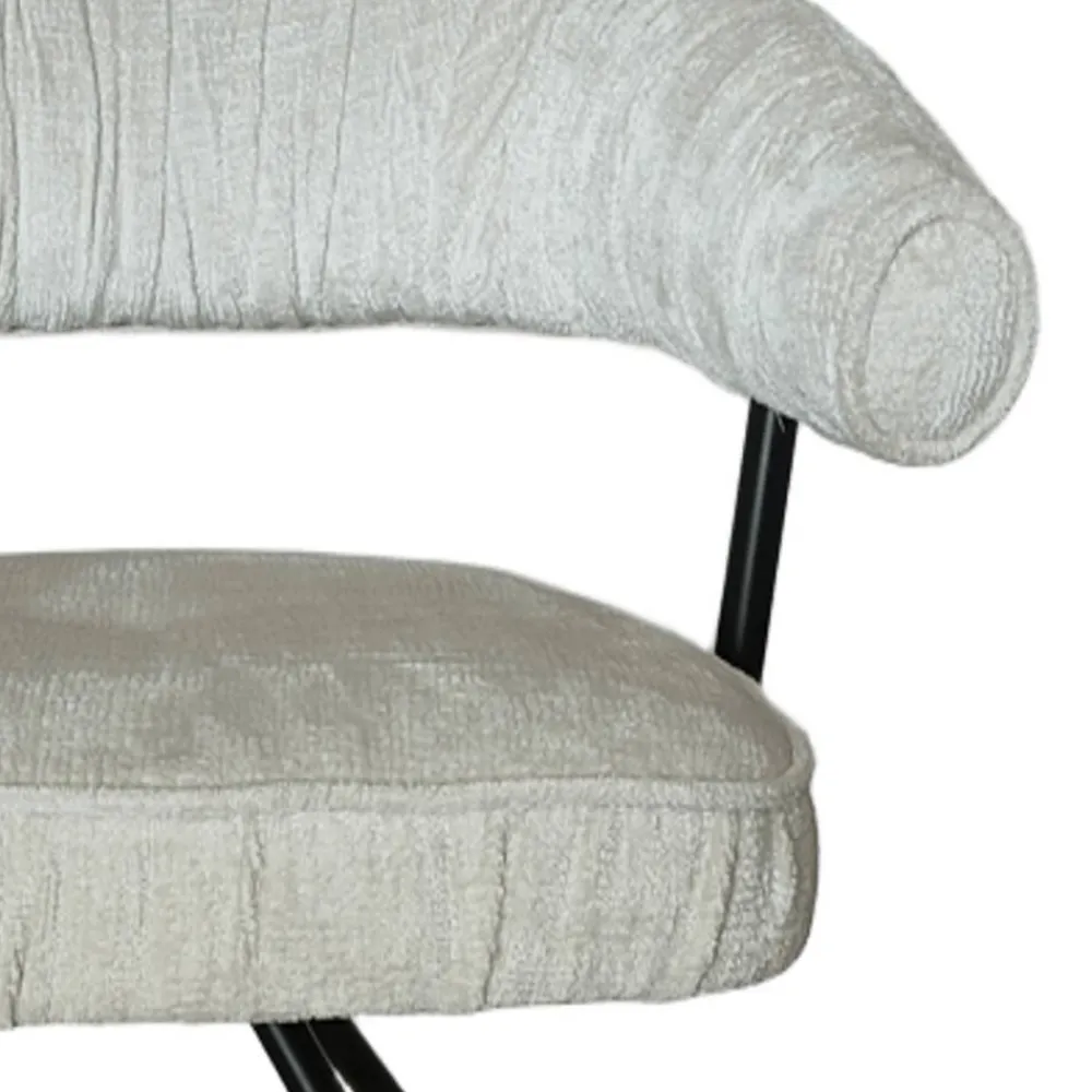 Wohnen Küchenstühle|Esszimmerstühle*Armlehnenstuhl in Beige Chenille - Florina (2er Set)