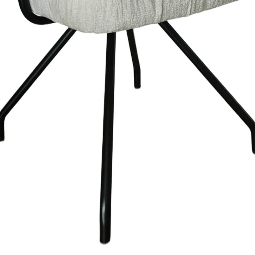 Wohnen Küchenstühle|Esszimmerstühle*Armlehnenstuhl in Beige Chenille - Florina (2er Set)