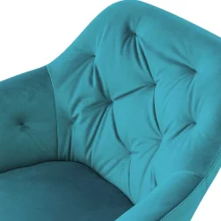 Wohnen Armlehnenstuhl in Türkis Blau Samt - Benitov