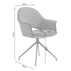 Wohnen Armlehnenstuhl um 180 Grad drehbar - Watenora (2er Set)