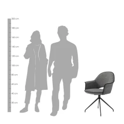 Wohnen Armlehnenstuhl um 180 Grad drehbar - Watenora (2er Set)