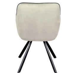 Wohnen Wohnzimmerstühle*Armlehner Polsterstuhl in Creme Samt - Pape