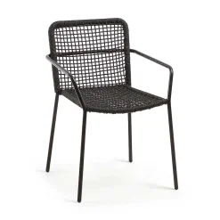 Wohnen Armlehnstuhl aus Kordel Geflecht - Osbry (4er Set)