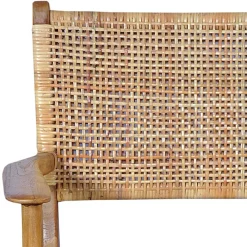 Wohnen Rattanmöbel|Wohnzimmerstühle*Armlehnstuhl aus Rattangeflecht & Teakholz - Casserra