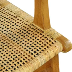 Wohnen Rattanmöbel|Wohnzimmerstühle*Armlehnstuhl aus Rattangeflecht & Teakholz - Casserra