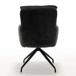 Wohnen Armlehnstuhl in Anthrazit Chenille - Emgo (2er Set)