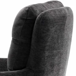 Wohnen Armlehnstuhl in Anthrazit Chenille - Emgo (2er Set)