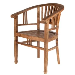 Wohnen Massivholzmöbel|Küchenstühle*Armlehnstuhl Mangato aus Teak Recyclingholz