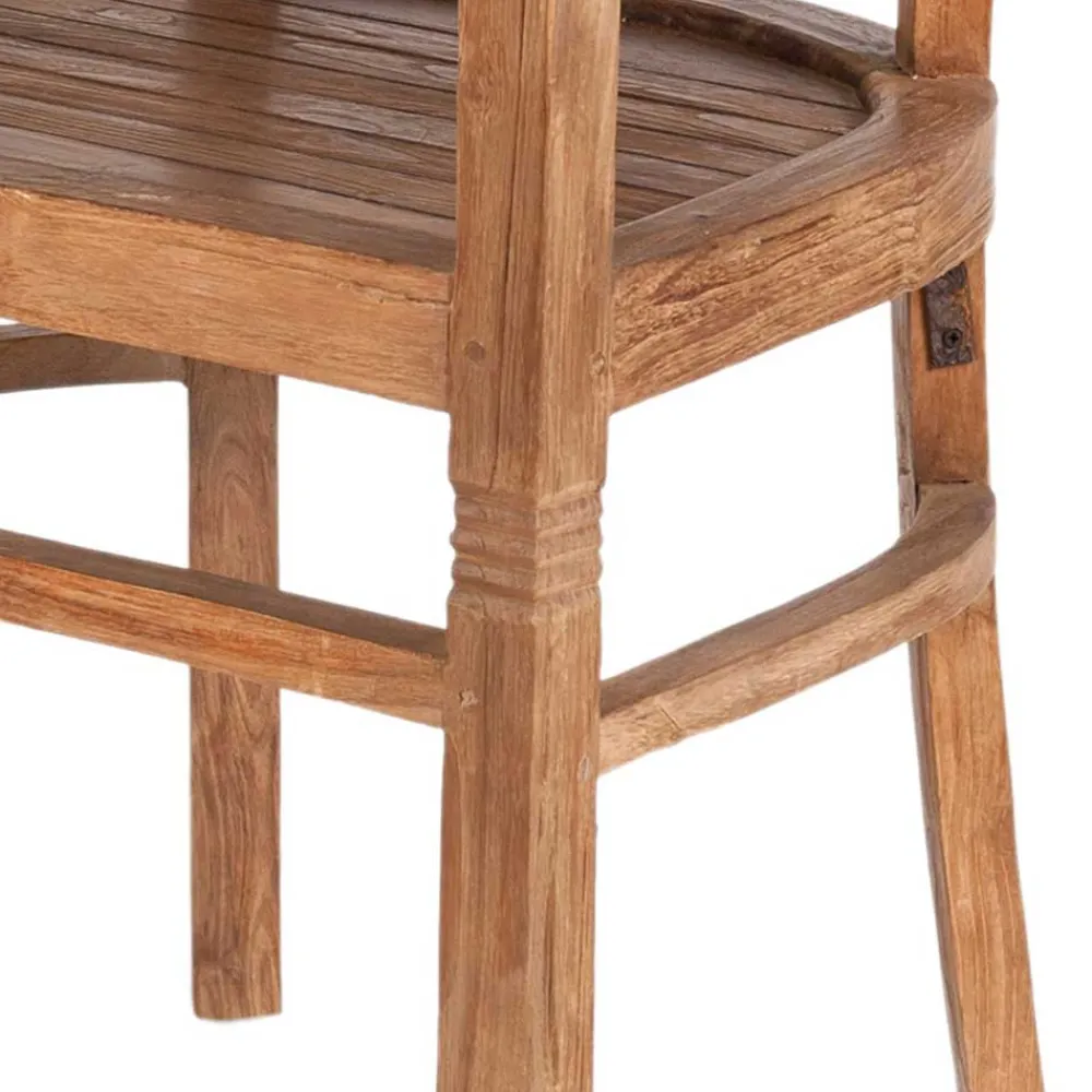 Wohnen Massivholzmöbel|Küchenstühle*Armlehnstuhl Mangato aus Teak Recyclingholz