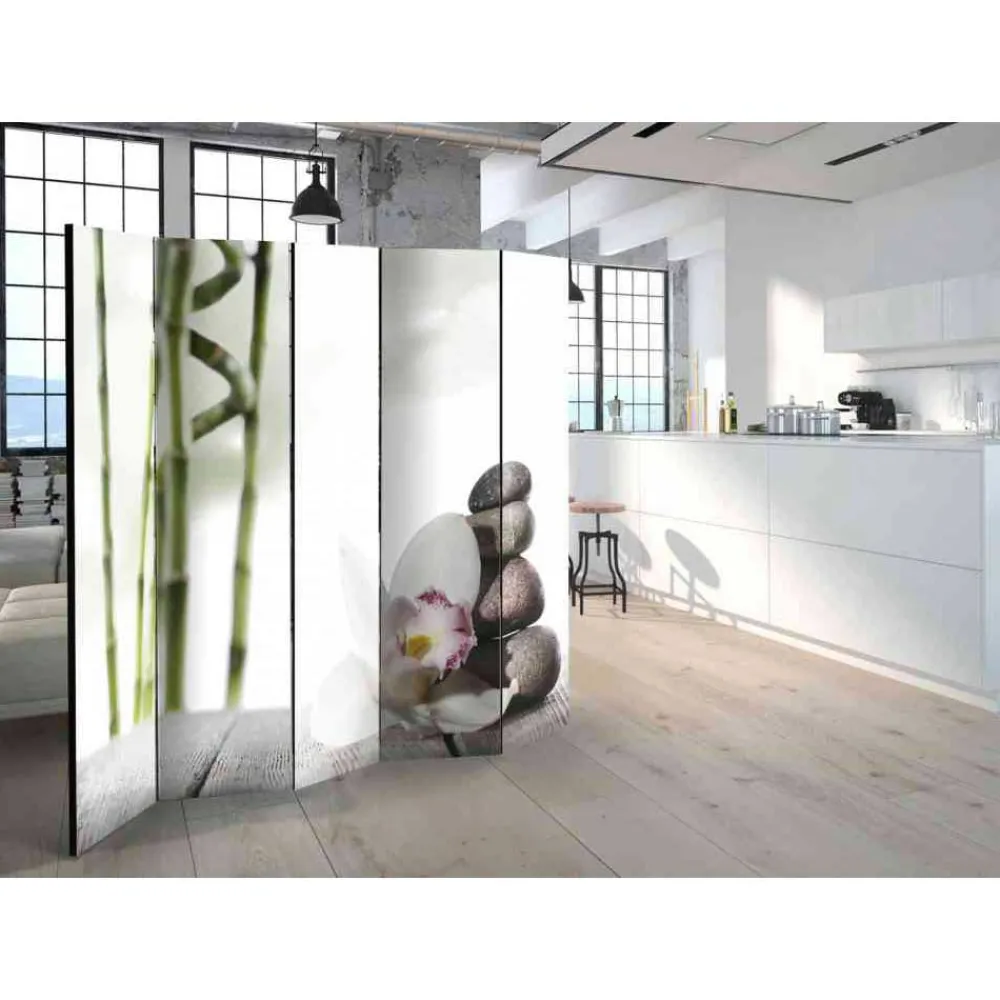 Wohnen Asia Design-Paravent mit Zen Foto - Plodi