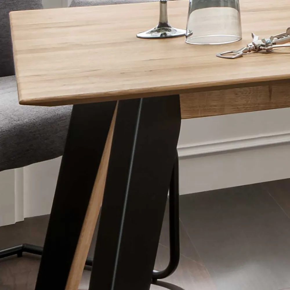 Wohnen Massivholzmöbel|Küchentische*Asteiche Esstisch mit Schweizer Kante - Clenza