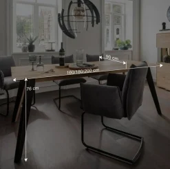 Wohnen Massivholzmöbel|Küchentische*Asteiche Esstisch mit Schweizer Kante - Clenza