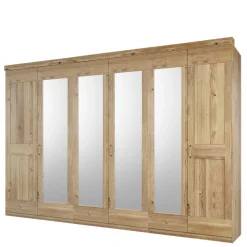 Wohnen Asteiche Kleiderschrank 6-türig mit 4 Spiegeln - Zamron
