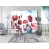 Wohnen Attraktiver Leinwand-Paravent mit Mohn - Zebrano