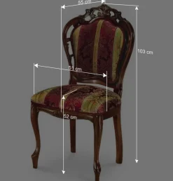 Wohnen Aufwändig gestalteter Esstischstuhl Magari im Barock Stil