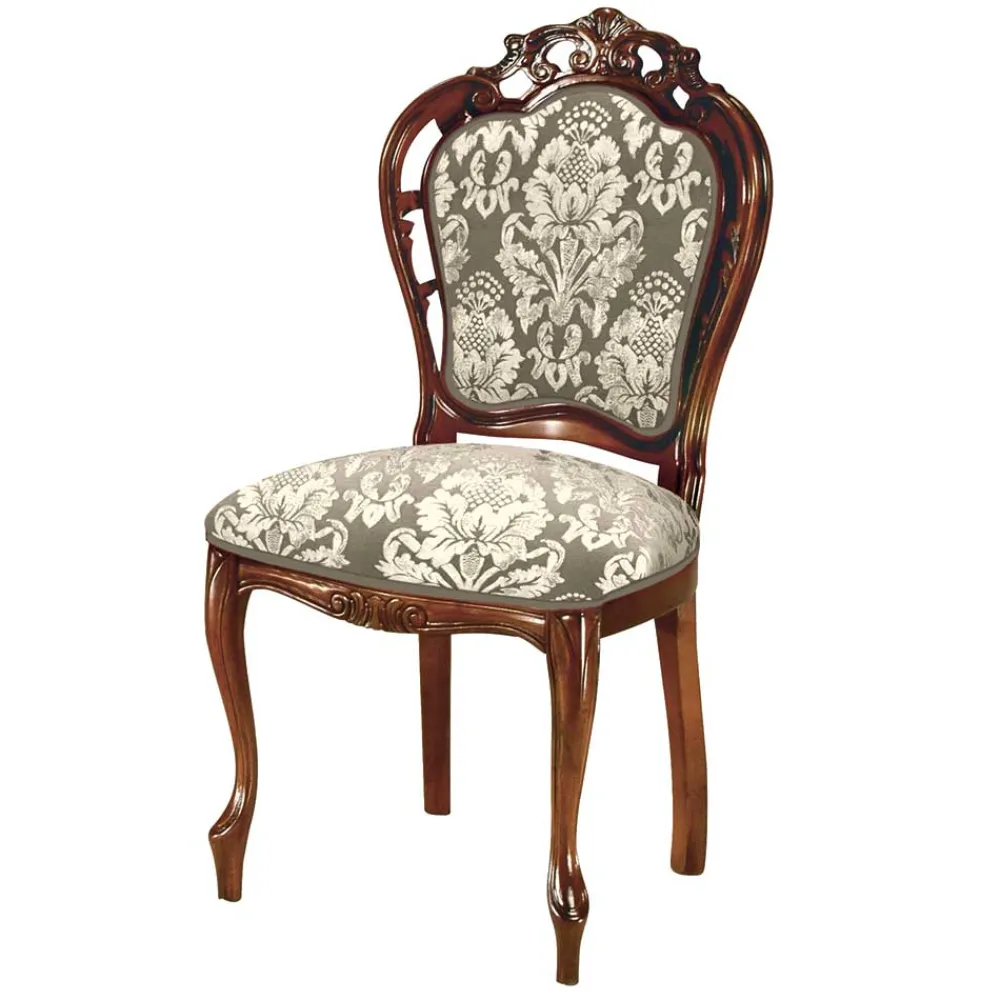 Wohnen Barock Möbel*Aufwändig gestalteter Esszimmerstuhl im Barockstil - Ursanna