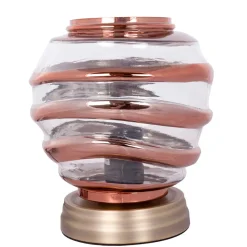 Wohnen Ausgefallene Tischlampe aus Metall & Glas - Anyel