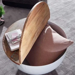 Wohnen Ausgefallener Couchtisch im Trommel Design - Volcma