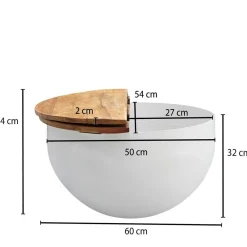 Wohnen Ausgefallener Couchtisch im Trommel Design - Volcma