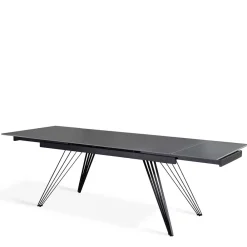 Wohnen Ausziehbarer Esstisch in Dunkelgrau Keramik - Filios