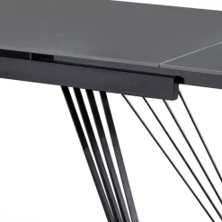 Wohnen Ausziehbarer Esstisch in Dunkelgrau Keramik - Filios