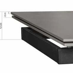 Wohnen Ausziehbarer Esstisch in Dunkelgrau Keramik - Filios