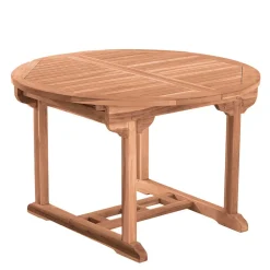 Wohnen Teakholz-Gartenmöbel*Ausziehbarer Teakholz Gartentisch rund oval - Klahuma