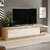 Wohnen Sideboards & Kommoden|Sideboards & Kommoden*Ausziehbares TV Lowboard in Weiß Hochglanz - Milvara