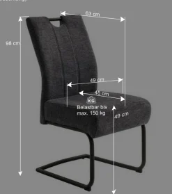Wohnen Ausziehtisch & Freischwinger Kombi - Flacona (siebenteilig)