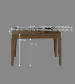 Wohnen Massivholzmöbel|Esszimmertische*Ausziehtisch Masdamos aus Wildeiche massiv