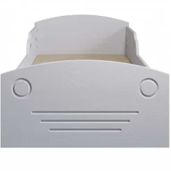 Kinder Wohnen Autobett mit Bettkasten in Weiß und Kiefer - Vision