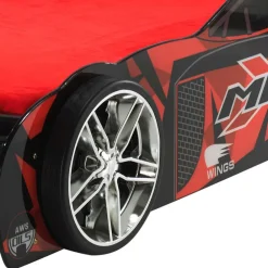 Kinder Wohnen Autobett mit Matratze - Rennwagen Design - Olivo