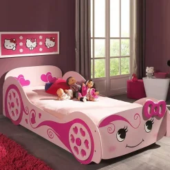Wohnen Kinderbetten|Kindermöbel*Autobett Valentine in Pink