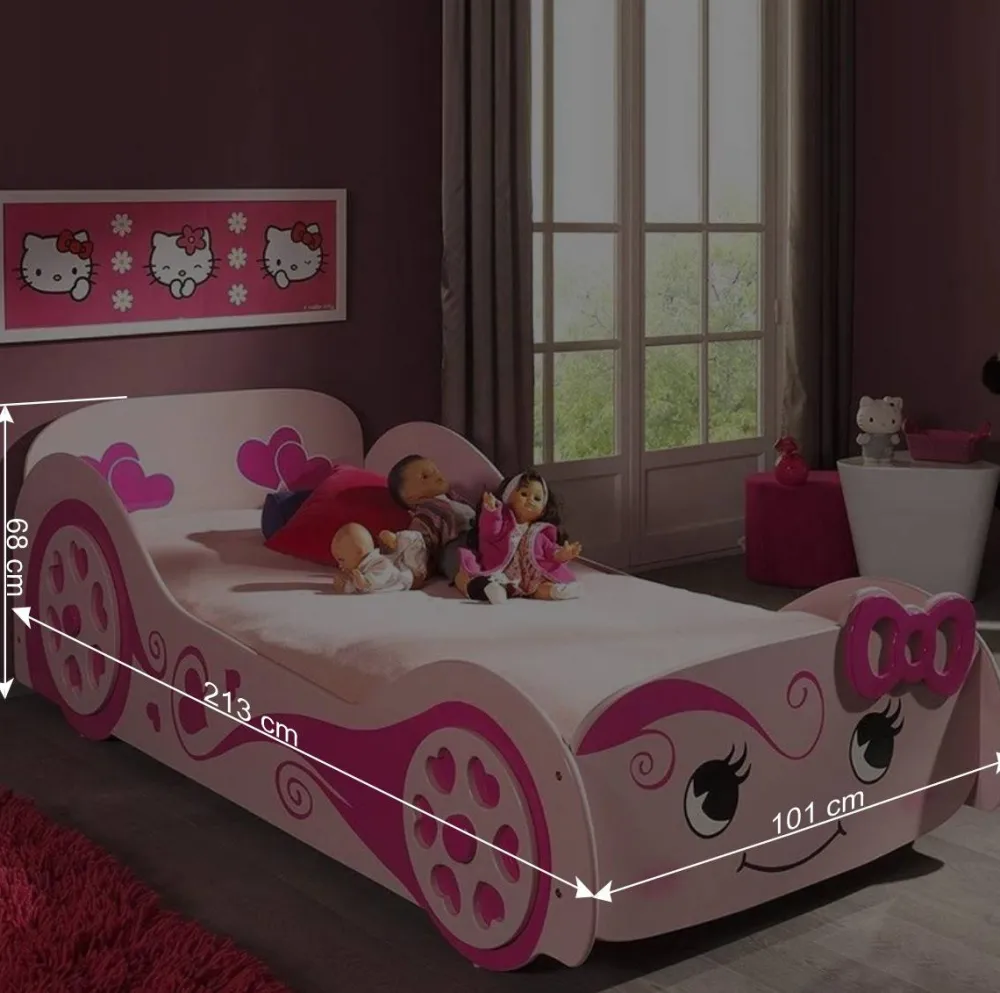 Wohnen Kinderbetten|Kindermöbel*Autobett Valentine in Pink
