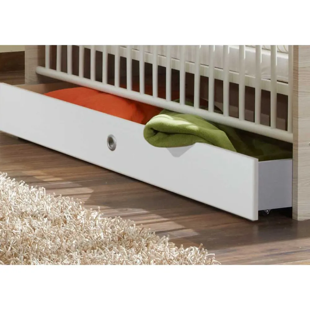 Wohnen Kindermöbel|Kinderbetten*Babybett in Eiche San Remo & Weiß - Folio