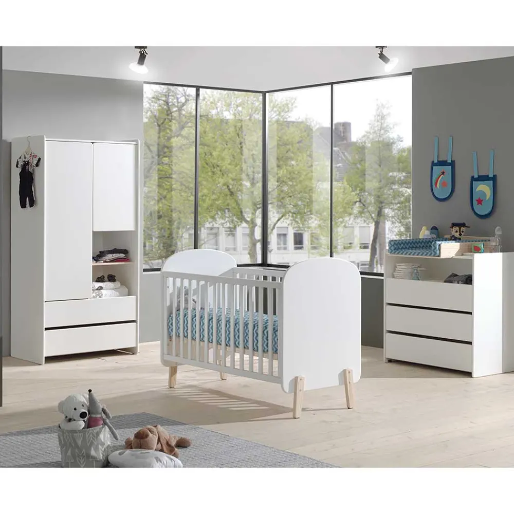 Wohnen Babyzimmer Einrichtung Möbelset - Mauricia (dreiteilig)
