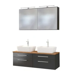 Wohnen Bad Doppelwaschtisch im Set - Estregos (dreiteilig)