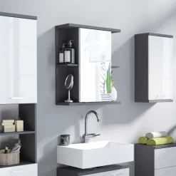 Wohnen Bad-Spiegelschränke*Bad Hängeschrank mit Spiegeltür - Asutria