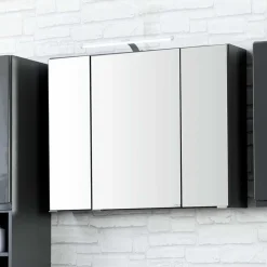 Wohnen Bad Kombination Blaxin in Anthrazit Hochglanz (dreiteilig)