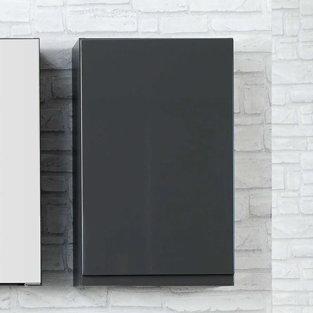 Wohnen Bad Kombination Blaxin in Anthrazit Hochglanz (dreiteilig)