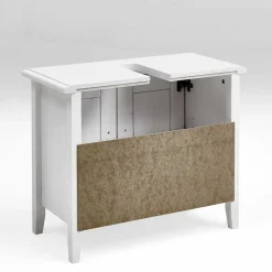 Wohnen Waschtisch|Waschbeckenunterschränke*Bad Landhaus Unterbeckenschrank in Weiß - Satumare