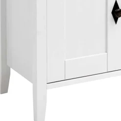 Wohnen Waschtisch|Waschbeckenunterschränke*Bad Landhaus Unterbeckenschrank in Weiß - Satumare