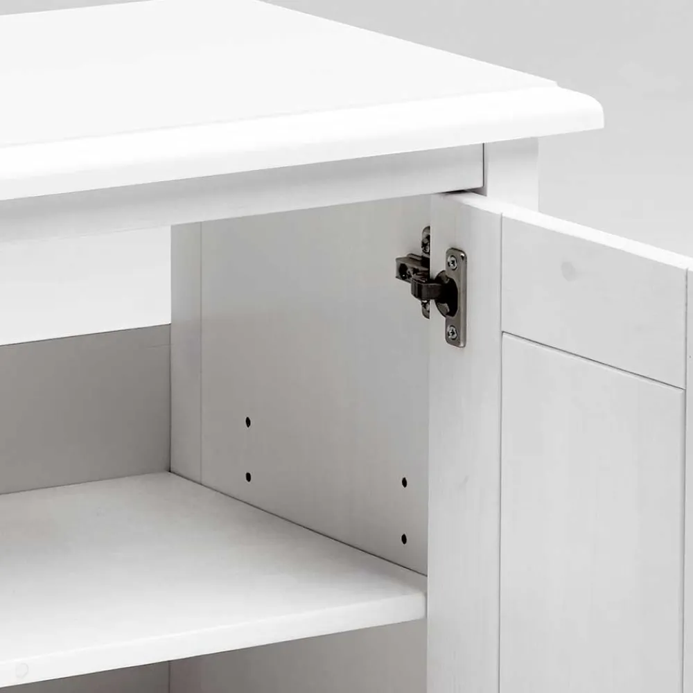 Wohnen Waschtisch|Waschbeckenunterschränke*Bad Landhaus Unterbeckenschrank in Weiß - Satumare