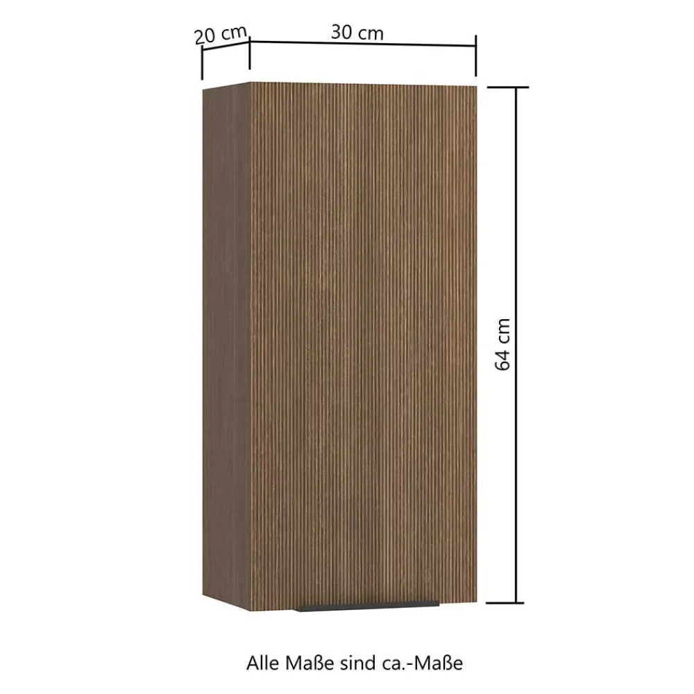 Wohnen Bad Möbelset in Eiche Dunkel - Ucaida (dreiteilig)