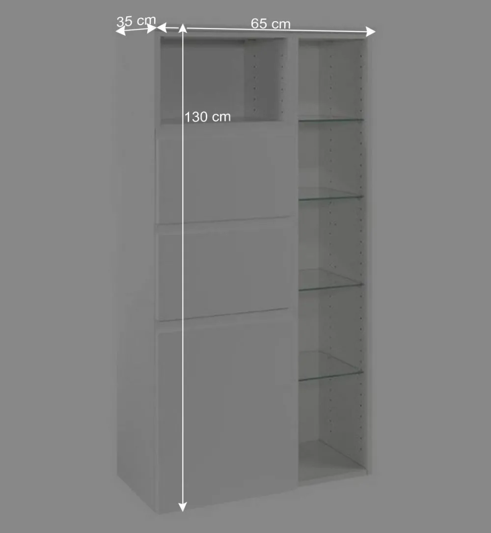 Wohnen Bad Midischrank Concetada in Weiß Hochglanz