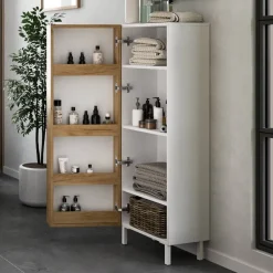 Wohnen Bad Midischrank mit Ablagen in der Tür - Nadals