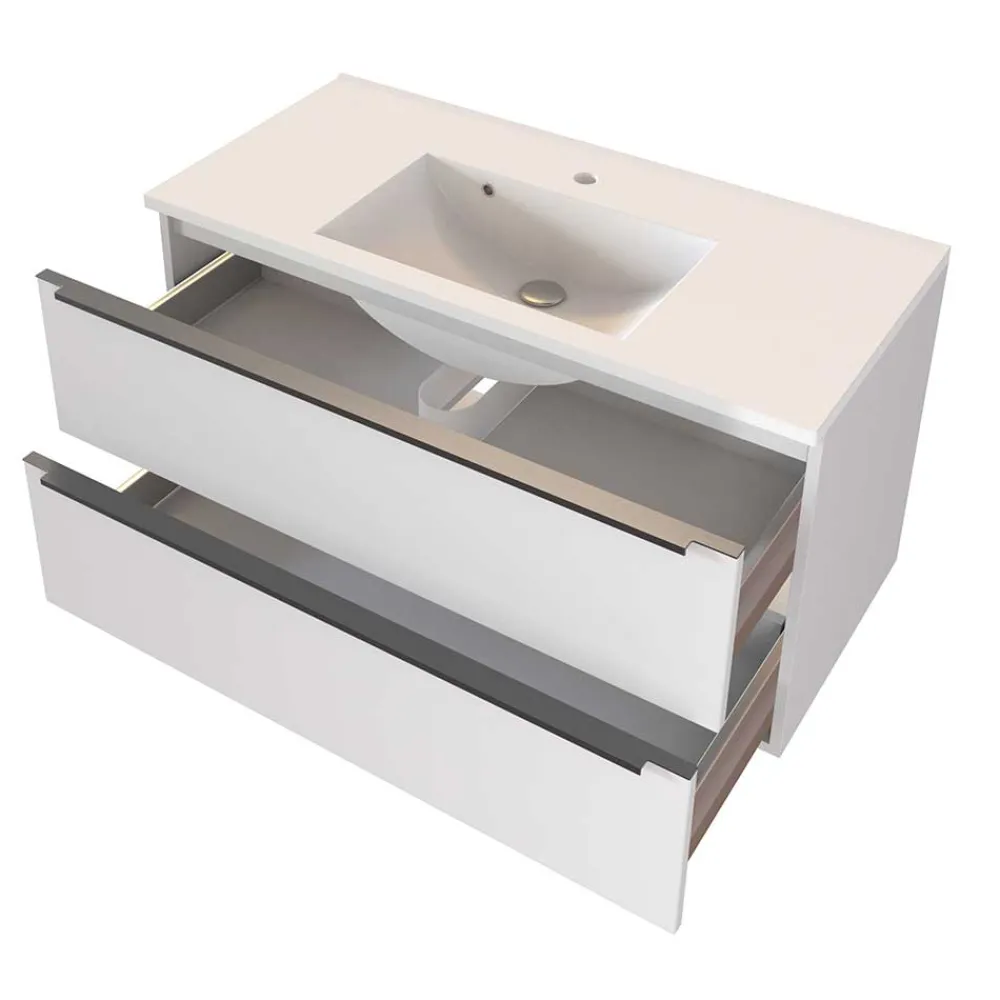 Wohnen Bad Schubladen-Waschtisch für hängende Montage - Livendas