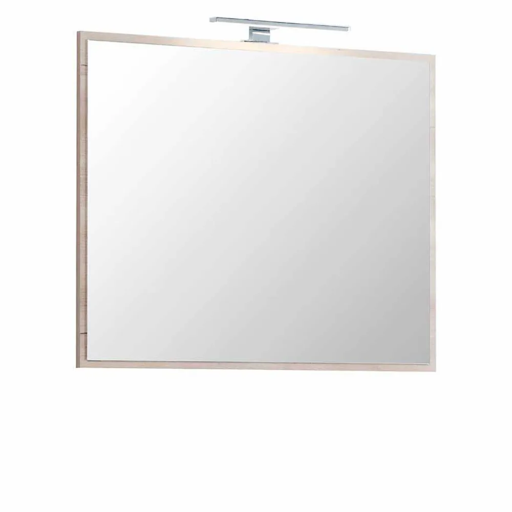 Wohnen Spiegel|Flurspiegel*Bad Spiegel mit Buche Dekor Rahmen Blanca & optionalem LED Licht