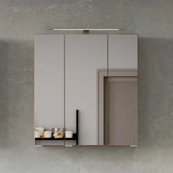 Wohnen Bad-Spiegelschränke*Bad Spiegelschrank in Eiche Hell - Vibulam